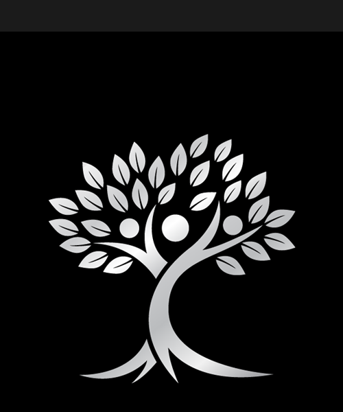 Logo for Southcenter Chiropractic Disc & Injury featuring a stylized white tree with branching leaves on a black background